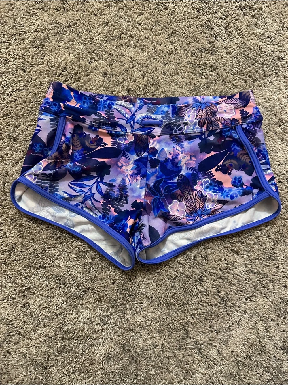 Athlete Girls,  Floral swimming Shorts in Purple and Pink